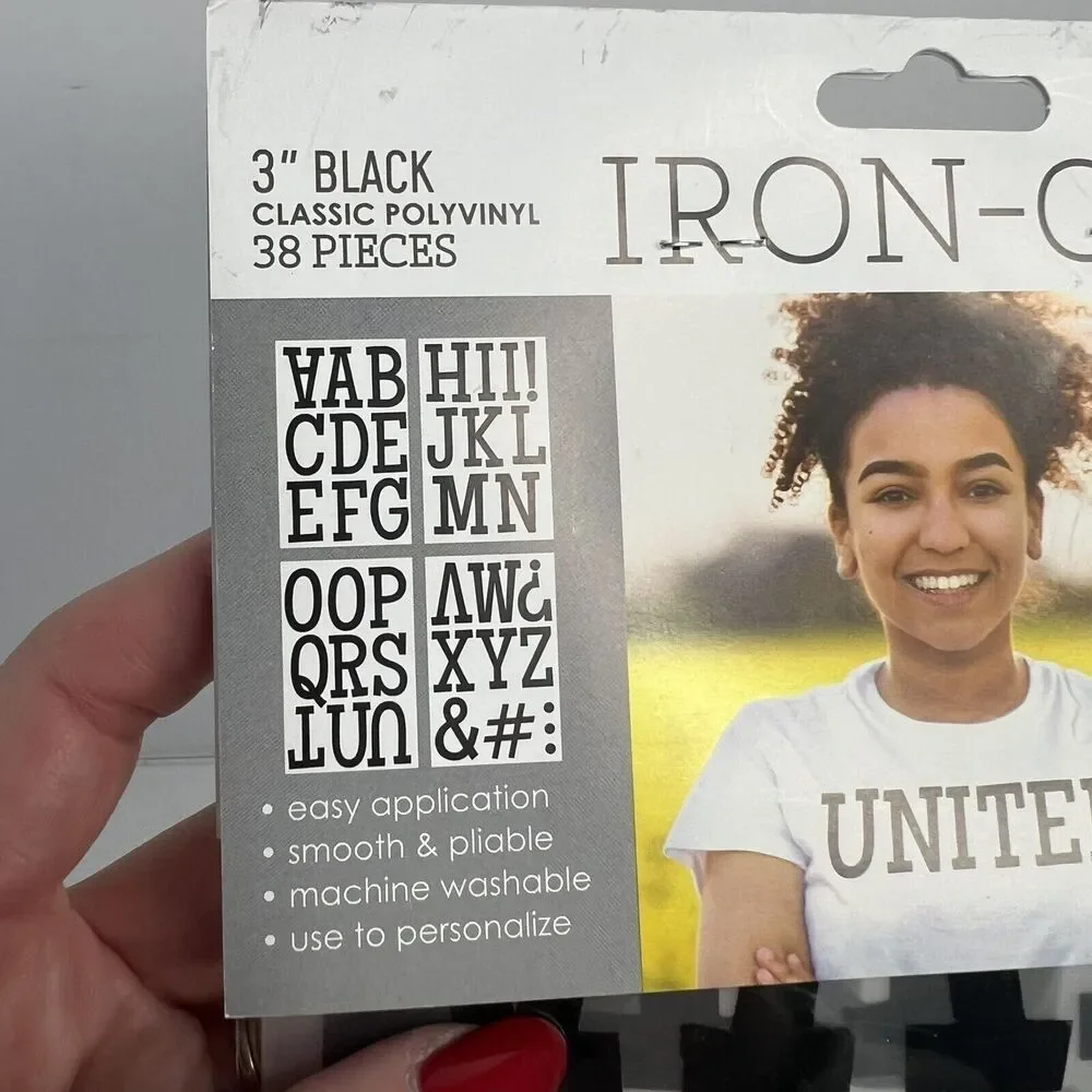 S.E.I. Iron-On Transfer‎ 3” Classic Letters Black Silver Lot Of 3 Packs NEW